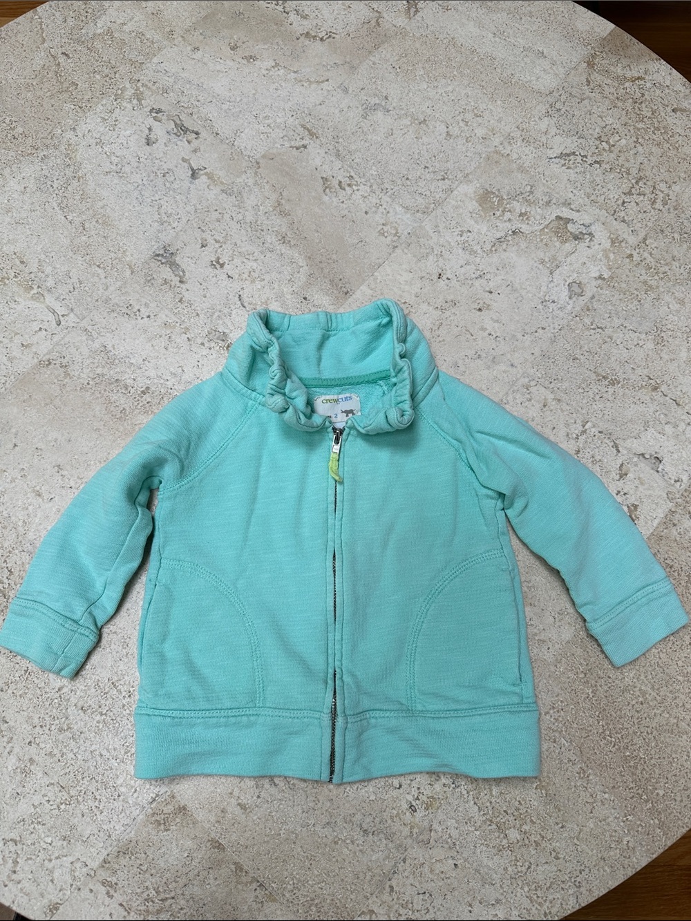 Crewcuts Mint Green Zip-Up Hoodie